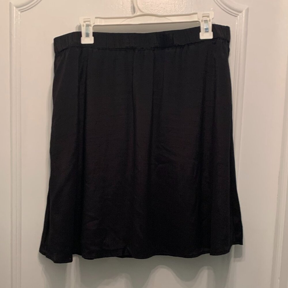Banana Republic Factory Fit & Flare Skirt Black Size L